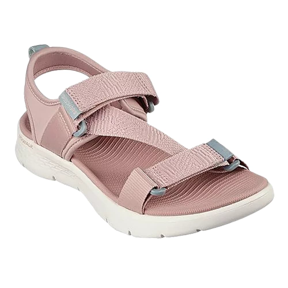 Skechers Women's Solid Sandals with Hook and Loop Closure - GO WALK FLEX
