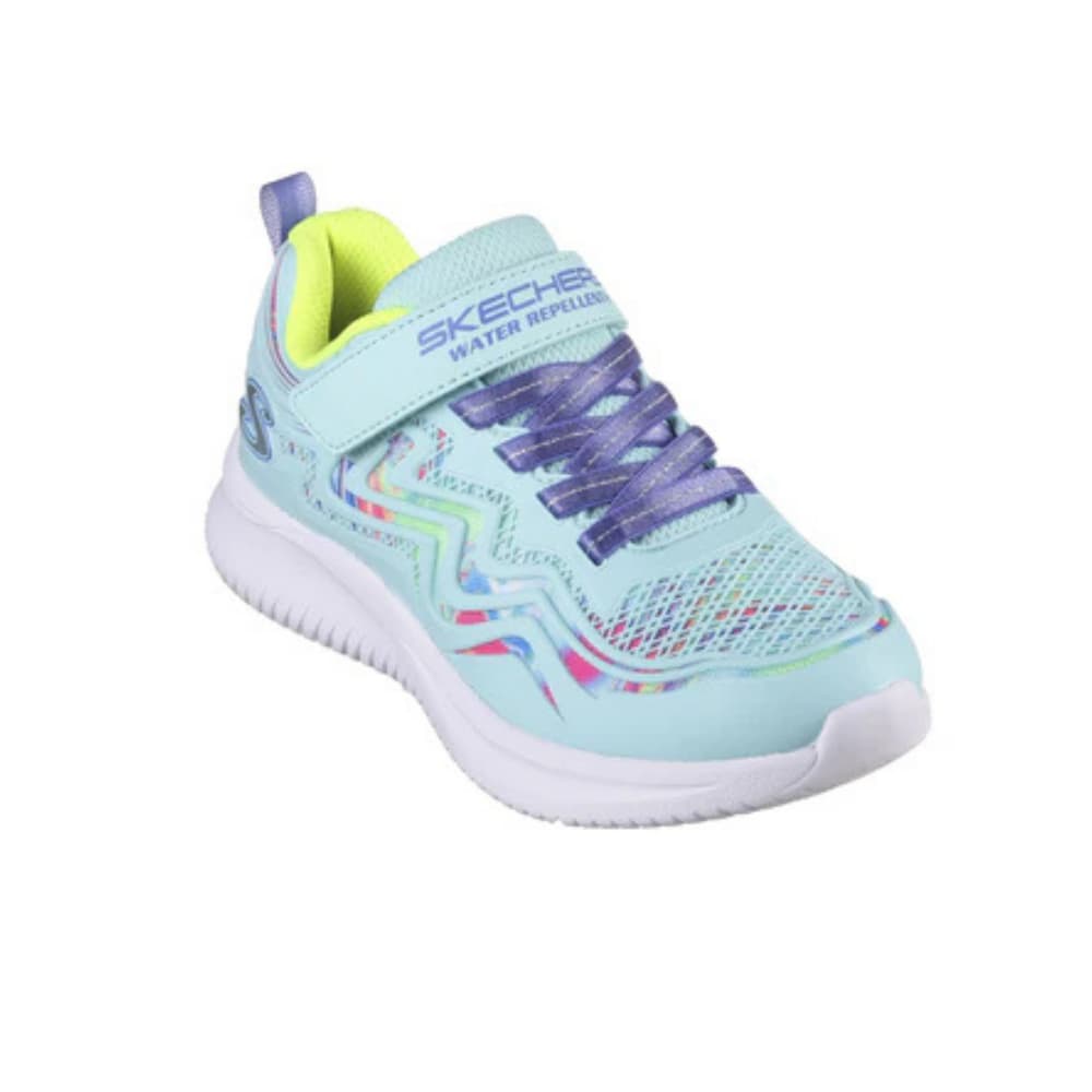 Skechers kids Girls Jumpsters - Hydro Swirl Sneaker in Turquoise