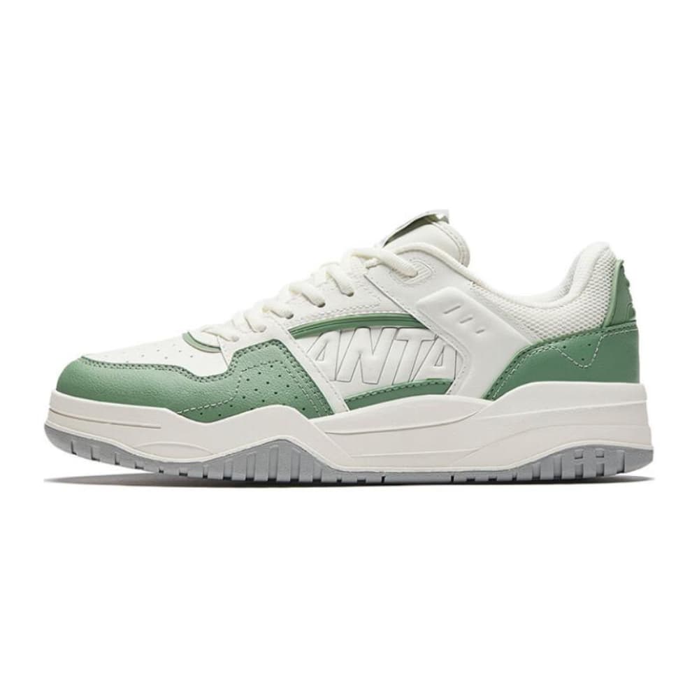 ANTA WOMEN'S Full Score Synthetic Leather Trendy Retro Fashion Comfortable Non-Slip Wear-Resistant Low-Top Skate Shoes