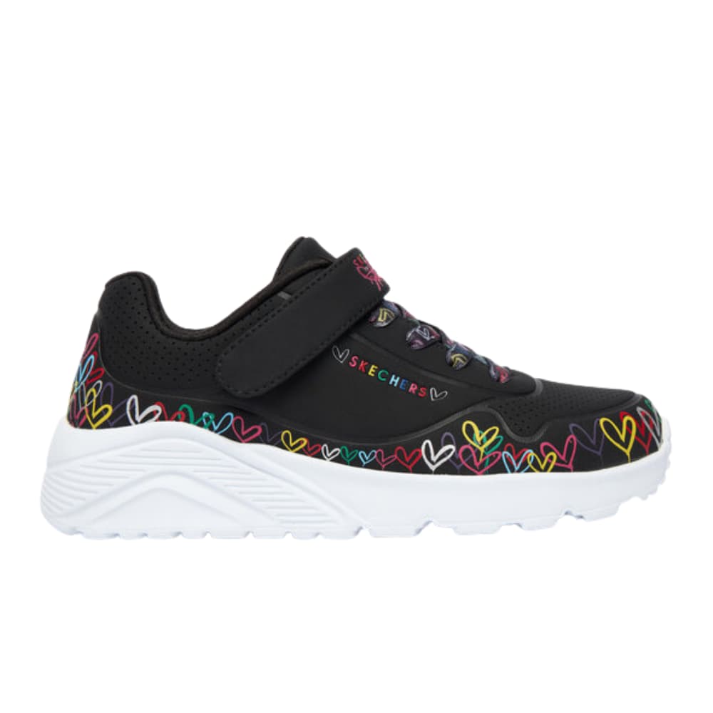 Skechers kids Girls JGoldcrown: UNO Lite - Heart Craze
