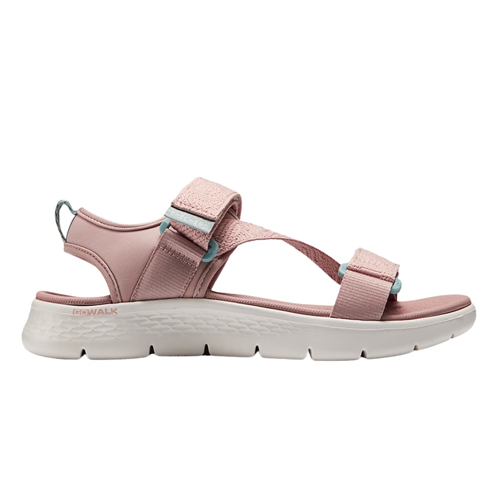Skechers Women's Solid Sandals with Hook and Loop Closure - GO WALK FLEX