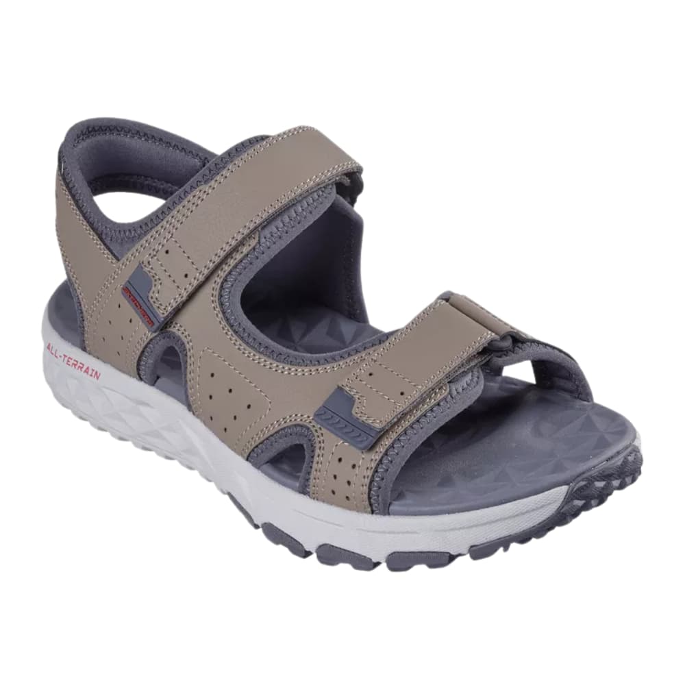 Skechers Men's Textured Floaters with Hook and Loop Closure