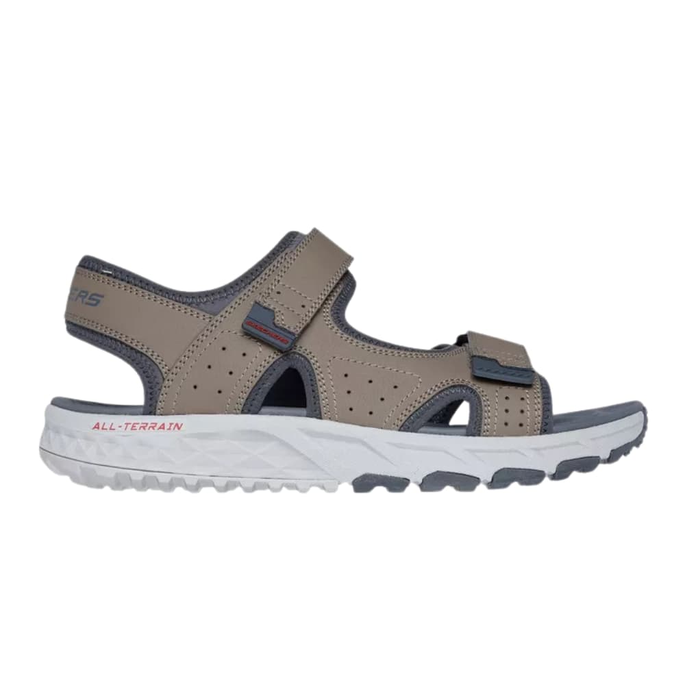Skechers Men's Textured Floaters with Hook and Loop Closure