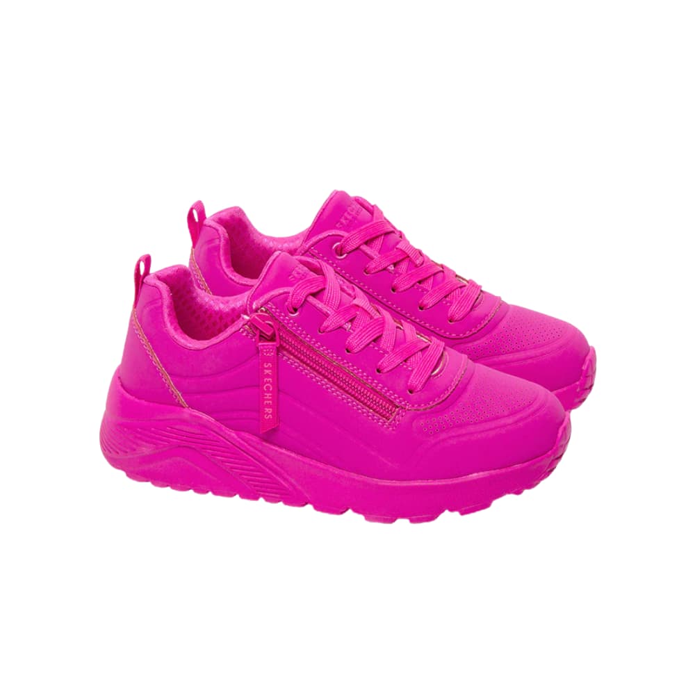 Skechers kids Girls Uno Lite-neon Zip Sneaker