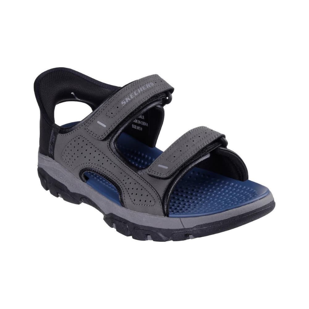 Skechers Men's  Tresmen Reece Charcoal Touch Fastening Sandals