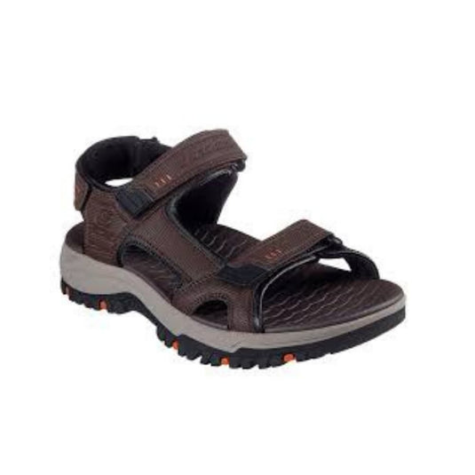 Skechers Men's Logo Detail Sandals with Hook and Loop Closure