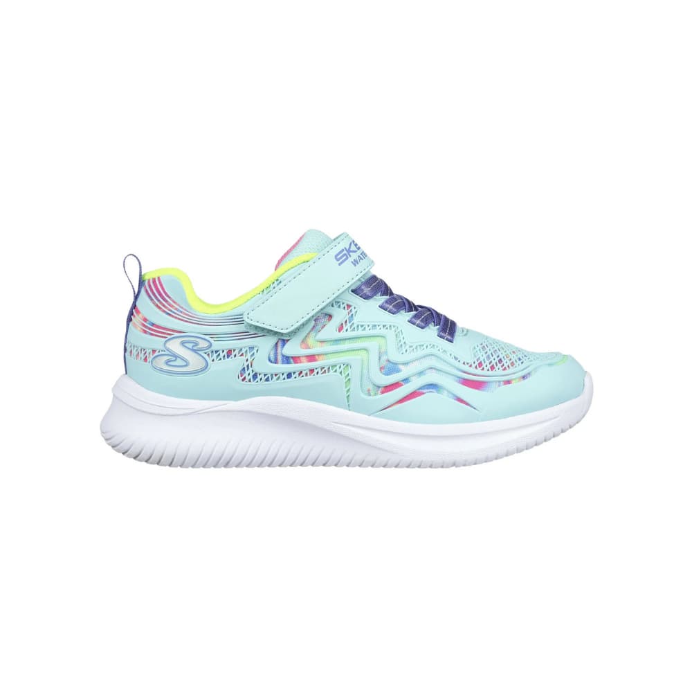 Skechers kids Girls Jumpsters - Hydro Swirl Sneaker in Turquoise