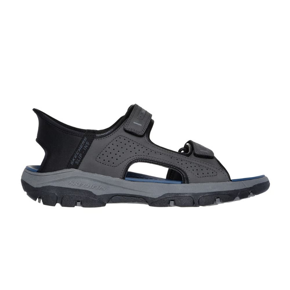 Skechers Men's  Tresmen Reece Charcoal Touch Fastening Sandals