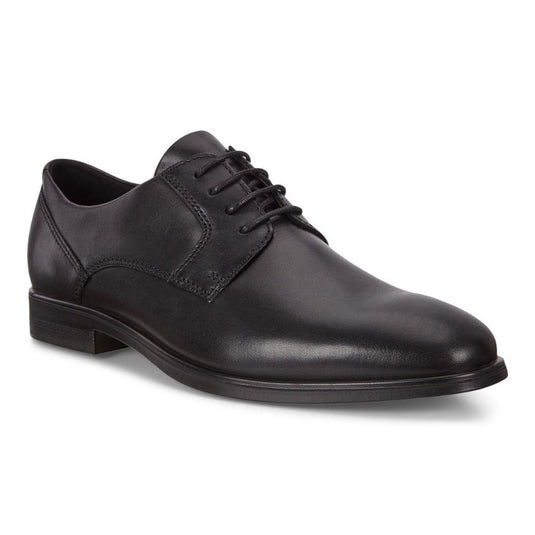 ECCO men queenstown plain-toe derby shoes