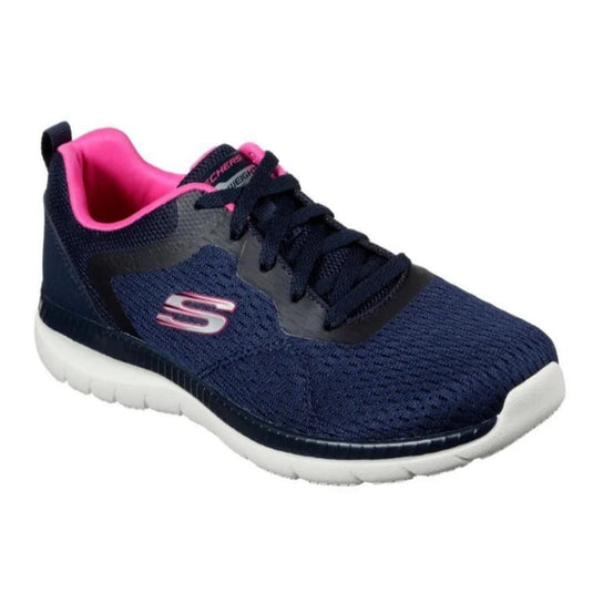 Skechers Women's BOUNTIFUL - QUICK PATH NVY/HTPNK Casual Shoes - 7 UK