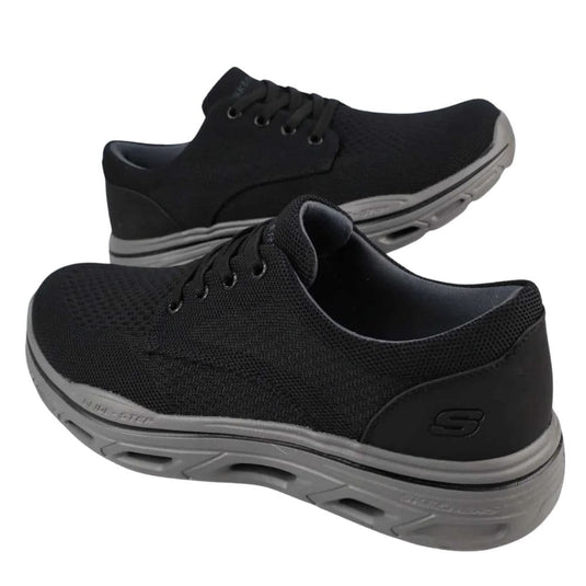 Skechers Men's  Textured Walking Shoes with Lace-Up Closure AED 405