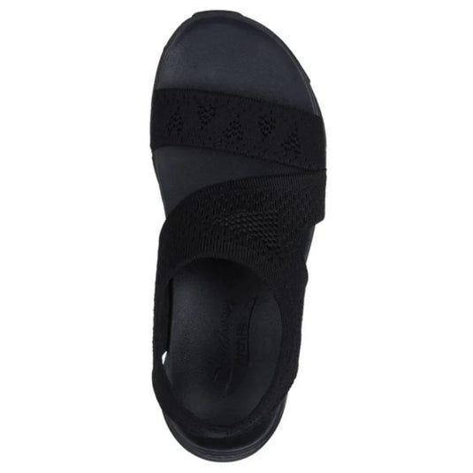 Skechers Women'sArch Fit Sandals Black Brightest Day
