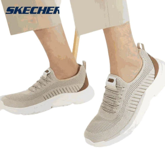 Skechers Men's Textured Walking Shoes with Slip-On Closure