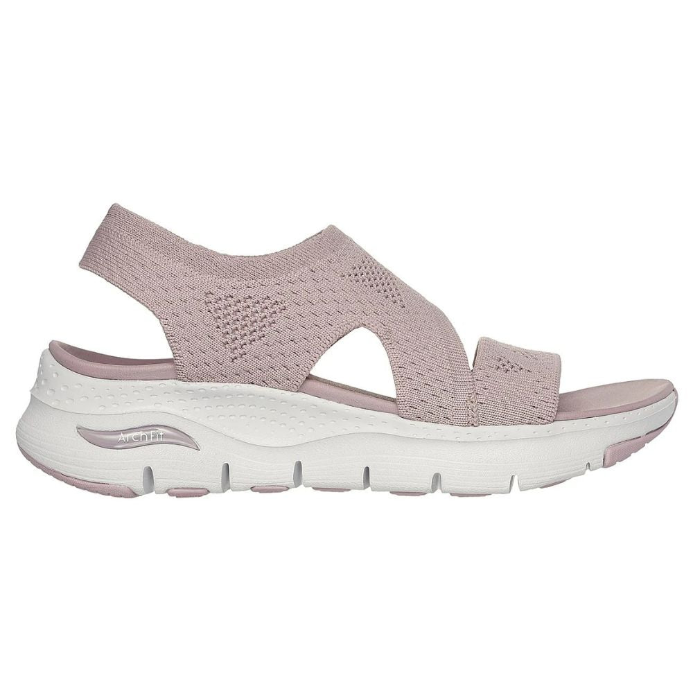 Skechers Women'sArch Fit Sandals Black Brightest Day