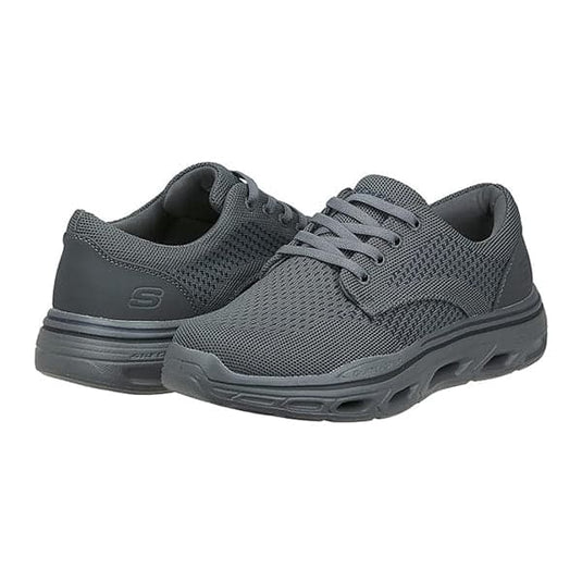 Skechers Men's  Textured Walking Shoes with Lace-Up Closure AED 405