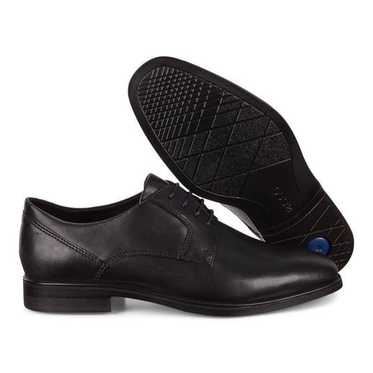 ECCO men queenstown plain-toe derby shoes