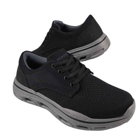 Skechers Men's  Textured Walking Shoes with Lace-Up Closure AED 405